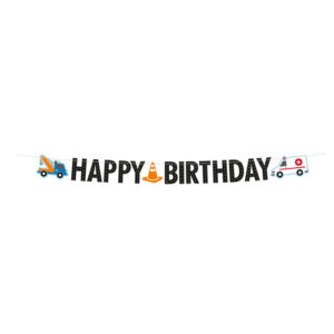 Guirlande Happy Birthday Vehicules