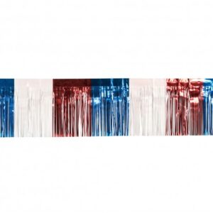 Guirlande a franges bleu blanc rouge 300 x 30 cm 13419