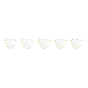 Guirlande coeurs blancs 812204