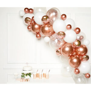 Guirlande de ballons Or et Rose DIY