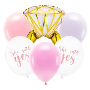 Kit de 5 ballons 1 bague en aluminium ZB2