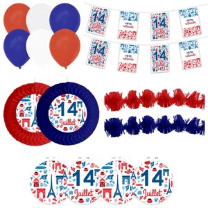 Kit deco 14 Juillet 15 pieces 27412