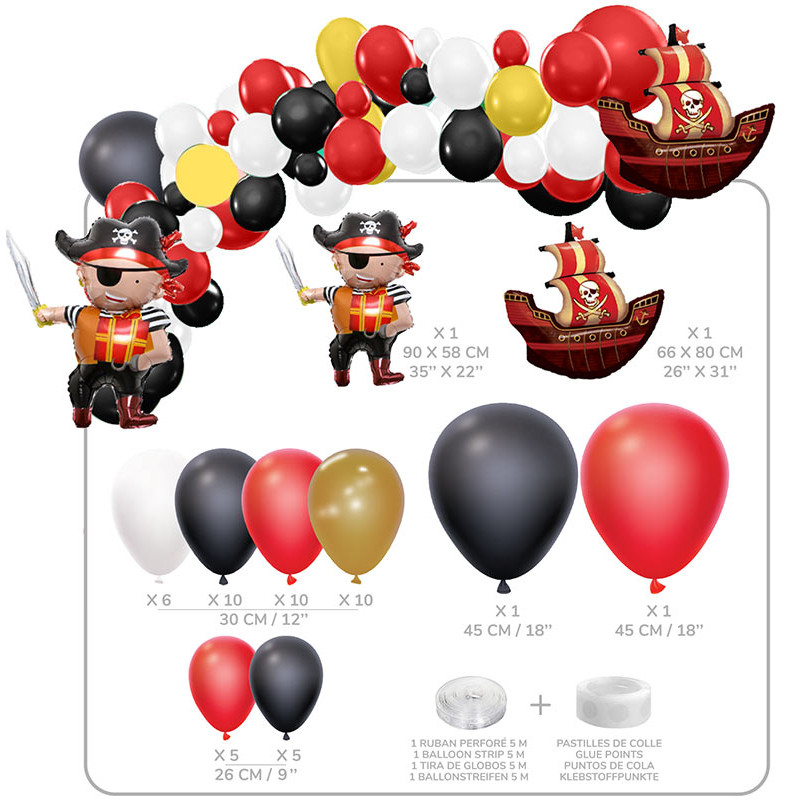 Kit guirlande de 50 ballons PIRATE 36212
