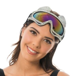 Masque de ski chat avec strass 14057