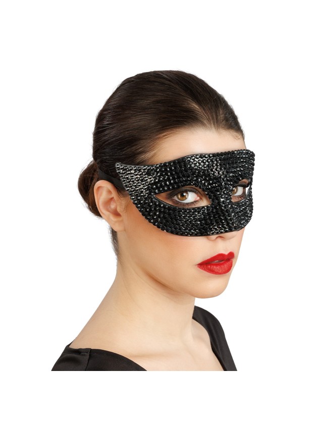 demi masque strass