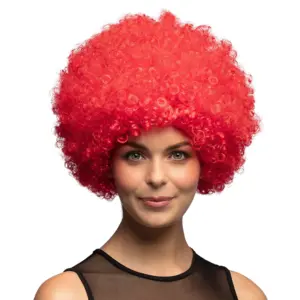 Perruque afro rouge 64468