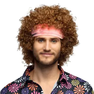 Perruque cheveux bouclés avec bandeau