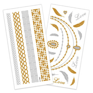 Planche de tatouages Or et Argent 23739
