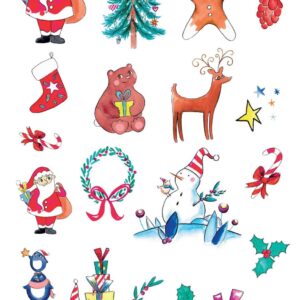 Planche de tatouages theme Noel TAT7