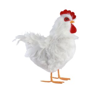Poule plume blanche 30CM X 15CM X 33 CM 13869
