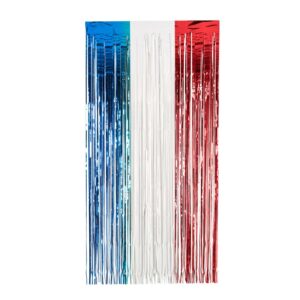 Rideau de porte a franges couleur bleu blanc rouge 1