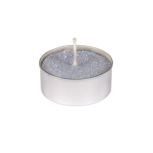 SET 6 BOUGIES CH PLAT ARGENT PAILLETE