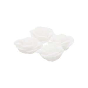 Sachet de 4 mini roses blanches 4cm 12663