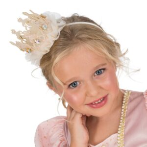 Serre tete couronne reine doree 13473