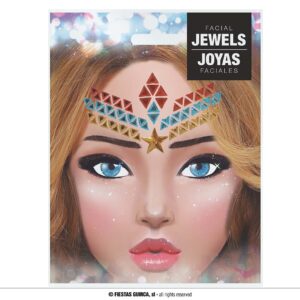 Strass autocollants pour le visage Super heroine 15816
