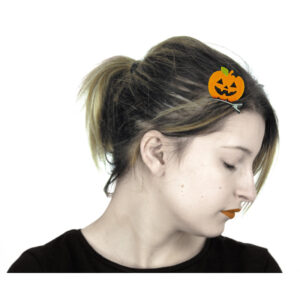 barrette citrouille feutrine