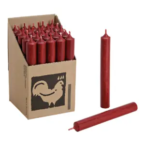 bougie tige rouge fonce