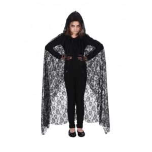 cape noire dentelle enfant