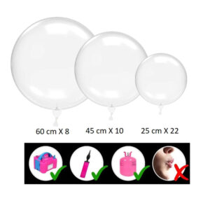 ballons plastiques transparents