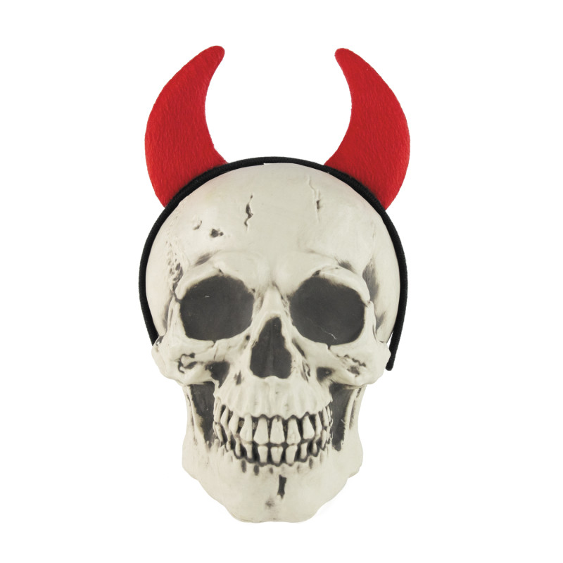 serre tete corne diable rouge feutrine (2)